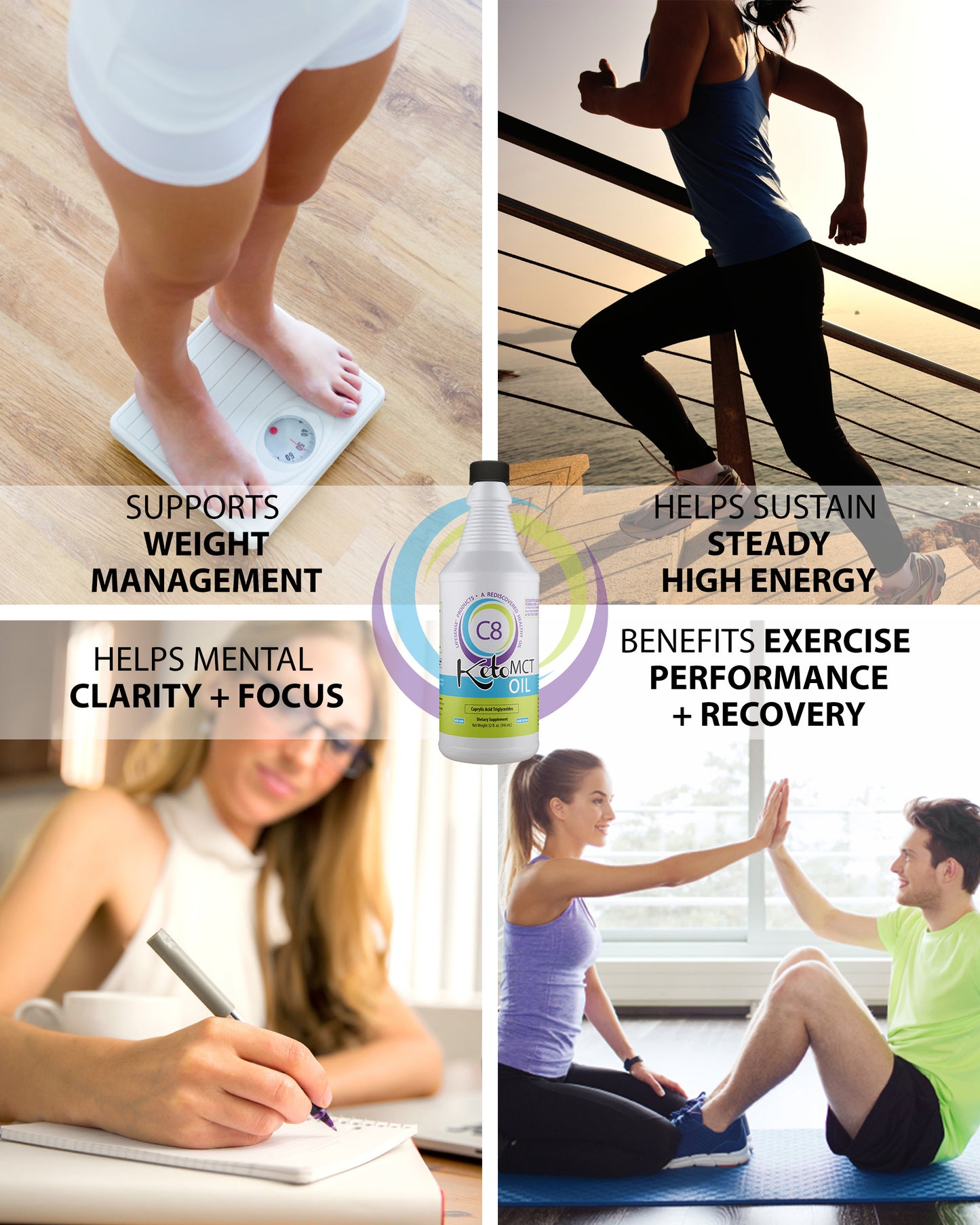 C8 KetoMCT Oil - Optimal Fuel For The Brain And Body - Clinically Proven to Increase Ketone Production