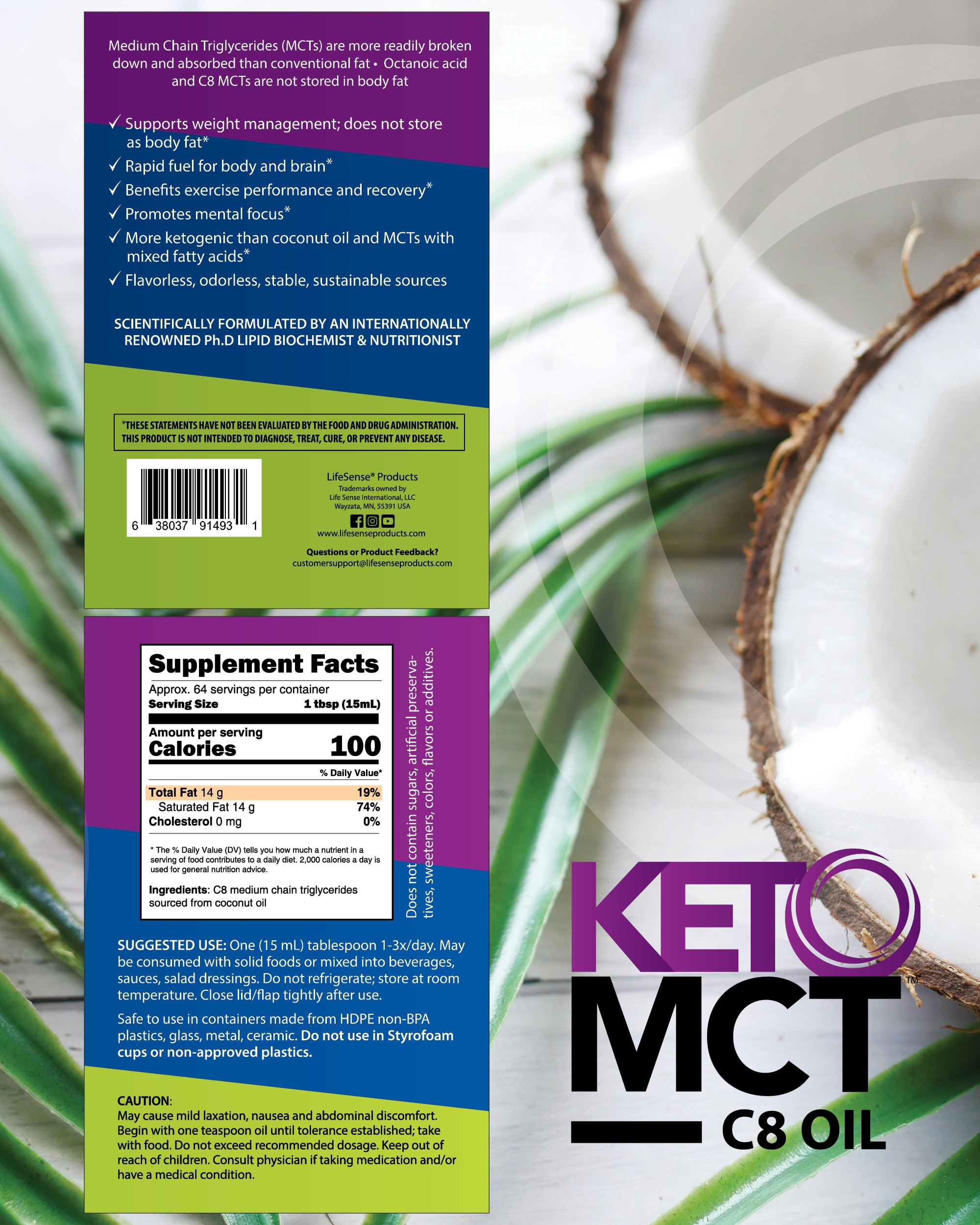 C8 KetoMCT Oil – LifeSense® Products