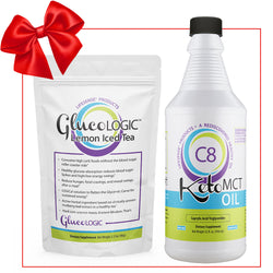 Keto MCT Oil + <em>New</em> GlucoLOGIC Tea <br/>30% off when you buy together!